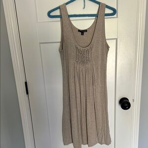 Saint Tropez West Cream Smocked Tank Dress